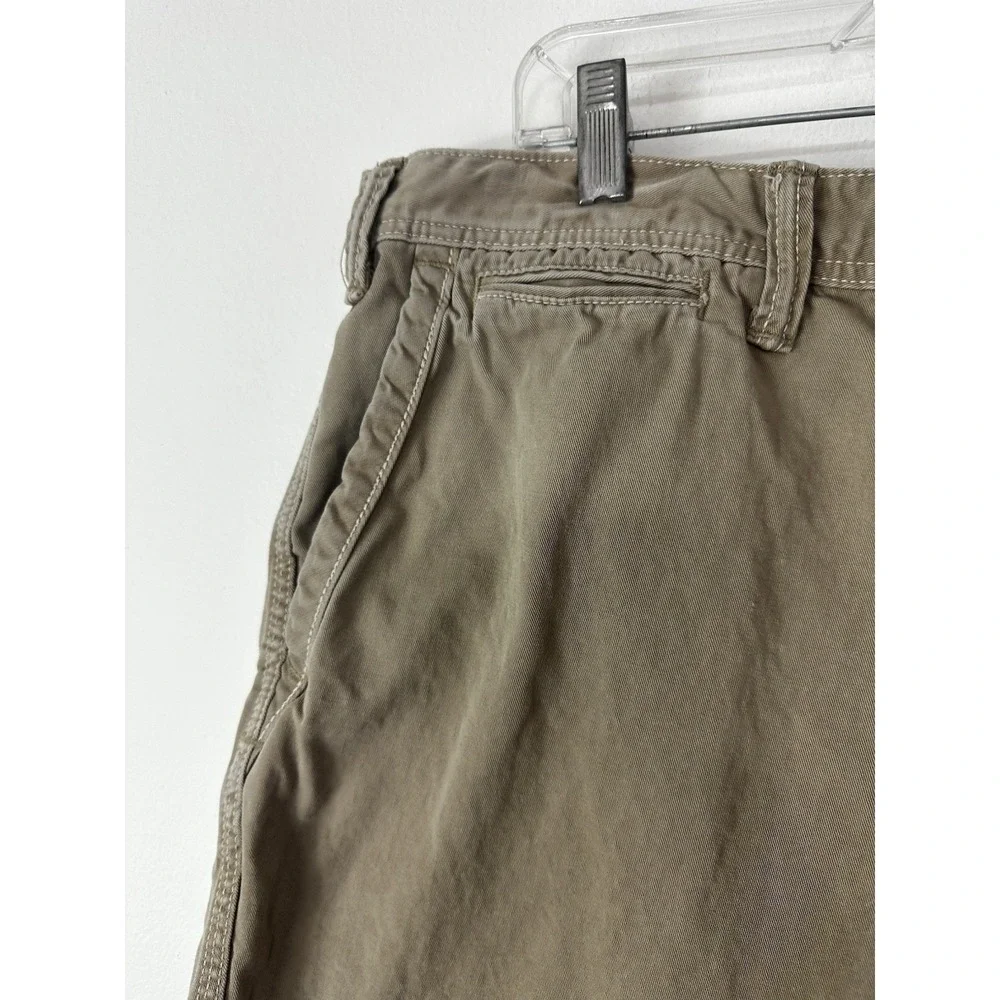 Polo Ralph‎ Lauren Relaxed Fit Tan Brown Chino Flat Front Shorts Mens 38 Pony